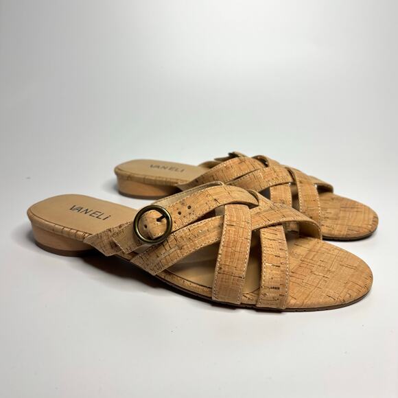 VANELi Brogan Exnula Huarache Sandals in Natural Cork (Wide) - Picture 5 of 8